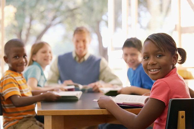 Class reading together