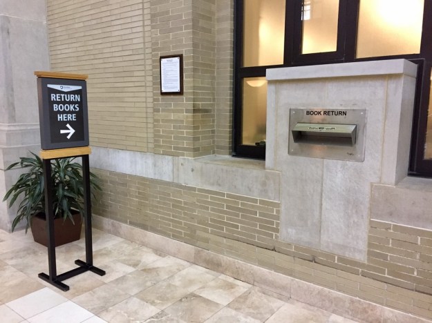 pattee_library_franklin_atrium_book_return