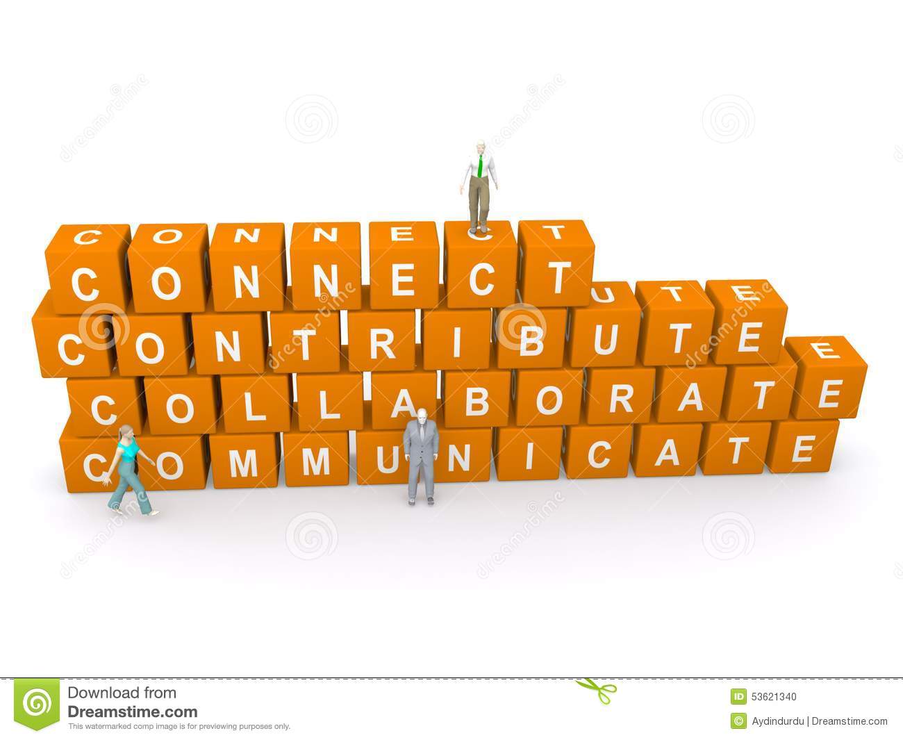 connect-contribute-collaborate-communicate-white-lettering-orange-blocks-illustrations-people-53621340