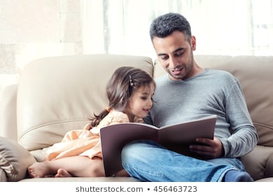 little-girl-father-enjoying-reading-260nw-456463723
