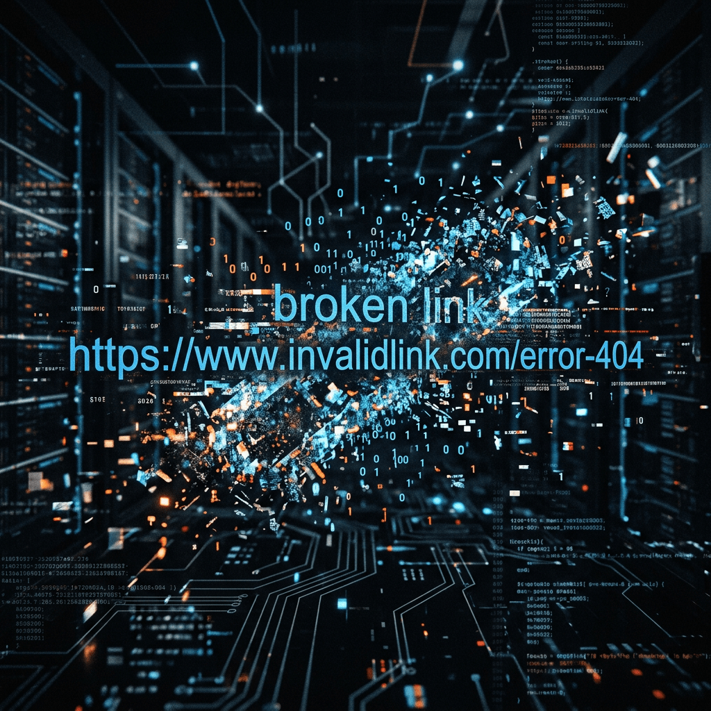 https://www.invalidlink.com/error-404 broken link digital error visualization